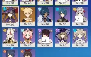 Mona + Albedo + Espada Celestial + Bennett c4 - AR 45
