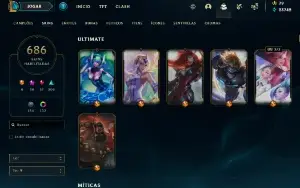 Conta LoL lvl 439 - 686 Skins - (Lista de skins no anuncio)