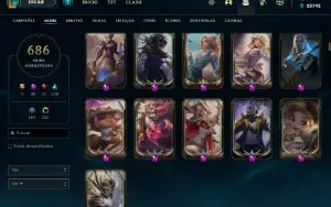 Conta LoL lvl 439 - 686 Skins - (Lista de skins no anuncio)