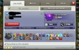 CONTA CLASH OF CLANS CV9 90% FULL