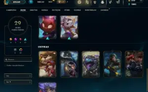 Unranked com 40 Champs e 29 Skins + 2 Prestigios