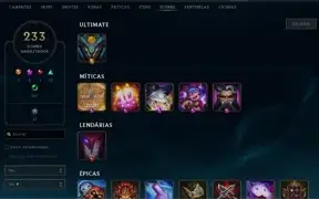Conta league of legends/ lvl 321 /gold 1 / todos champions