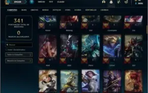 Conta unranked com 38 skins e 101 champs ( MAIN MID )