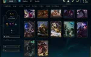 Conta unranked com 38 skins e 101 champs ( MAIN MID )