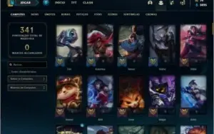Conta unranked com 38 skins e 101 champs ( MAIN MID )