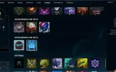 Conta LOL antiga (season 2) com skins e ícones raros, etc