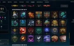 Conta LOL antiga (season 2) com skins e ícones raros, etc