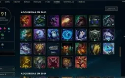 Conta LOL antiga (season 2) com skins e ícones raros, etc