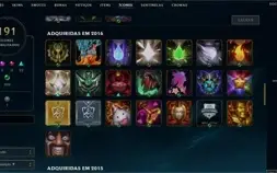 Conta LOL antiga (season 2) com skins e ícones raros, etc