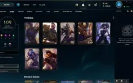 Conta LOL antiga (season 2) com skins e ícones raros, etc