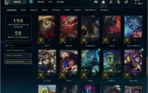 Conta ouro 3 com 23 skins e 48 champs