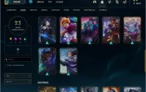 Conta ouro 3 com 23 skins e 48 champs