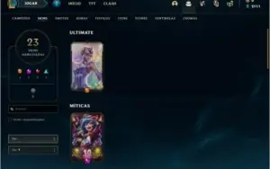 Conta ouro 3 com 23 skins e 48 champs
