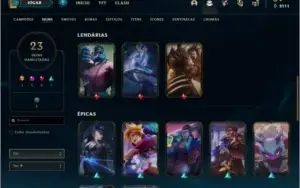 Conta ouro 3 com 23 skins e 48 champs
