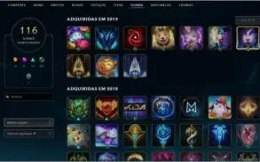 Conta de Lol Platina 3 com MMR ok - 125 campões - 79 skins