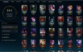 Conta de Lol Platina 3 com MMR ok - 125 campões - 79 skins