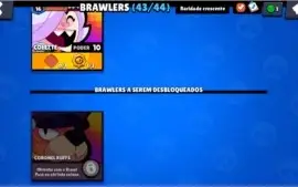 Conta Brawl Stars quase full, 43/44 Brawlers, 19K Trofeus