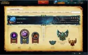 Conta League Of Legend´s Platina 4 +3 skin´s
