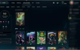 Conta Platina 4 Todos os Champs / 90 Skins / Winrate 70%+