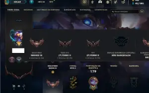 Bronze 3 com 75 Champs e 152 Skins + 500k de Poppy