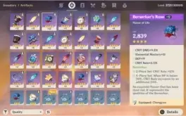 Venti + Mona + wolfs graves(arma 5*) + 4* ótimos!