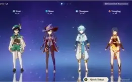 Venti + Mona + wolfs graves(arma 5*) + 4* ótimos!