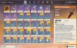 Venti + Mona + wolfs graves(arma 5*) + 4* ótimos!