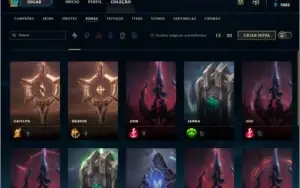 CONTA LOL TODOS CHAMPS 123 SKINS  DIAMANTE 4