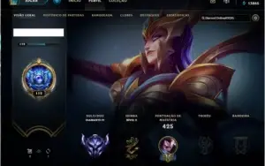 CONTA LOL TODOS CHAMPS 123 SKINS  DIAMANTE 4