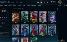 CONTA LOL, TEMPORARIAMENTE GOLD III, 1288 skins