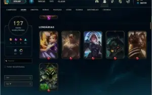 ContaLOL 129 skins, all champions, honra 4, plat 3