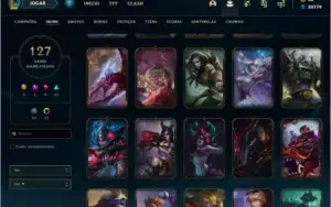 ContaLOL 129 skins, all champions, honra 4, plat 3