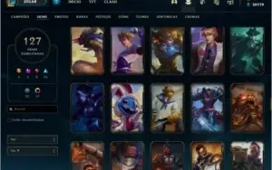 ContaLOL 129 skins, all champions, honra 4, plat 3