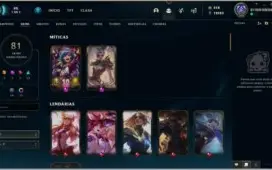 Conta League of legends com skins