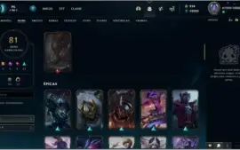 Conta League of legends com skins