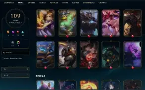 Conta De Lol Todos Champions, 109 Skins [Pronta Entrega]