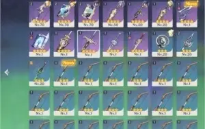 📚CONTA GENSHIN IMPACT 3 PERSONAGENS 5 AR 40✨, 12 ARMAS 4✨.