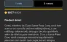 Vendo Código Xbox game pass core