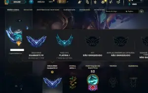 Diamante 4 com 26 campeões 2 skins