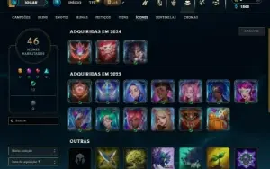 Diamante 4 com 26 campeões 2 skins