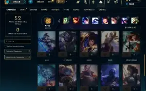 Diamante 4 com 26 campeões 2 skins