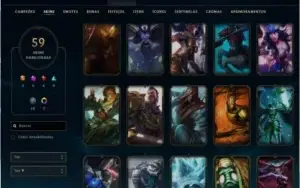 Conta GOLD V Todos Campeões 59 skins