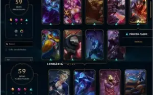 Conta GOLD V Todos Campeões 59 skins
