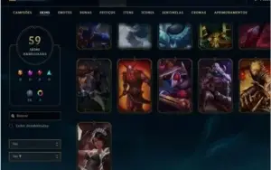Conta GOLD V Todos Campeões 59 skins