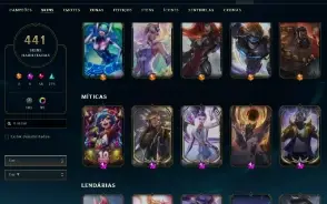 Conta com 441 skins e 99 cromas