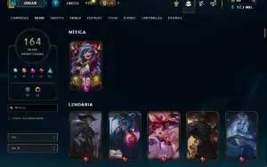 Esmeralda 3 com TODOS os champs e 164 Skins + 8 Vitoriosas