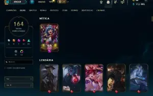 Esmeralda 3 com TODOS os champs e 164 Skins + 8 Vitoriosas
