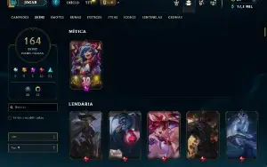 Esmeralda 3 com TODOS os champs e 164 Skins + 8 Vitoriosas