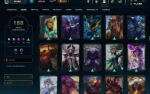 Bronze 3 com TODOS os champs e 188 Skins + 2 Prestigios