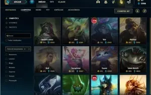 Conta unranked com 155 Champs e 111 Skins